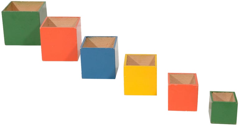 Mid-Century Nesting Toy Stacking Boxes 2