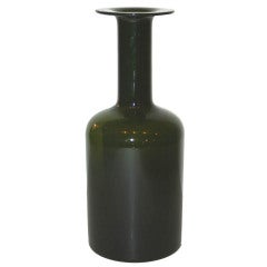 Vintage Kastrup Holmegaard "Gulvvase" Glass Bottle Vase