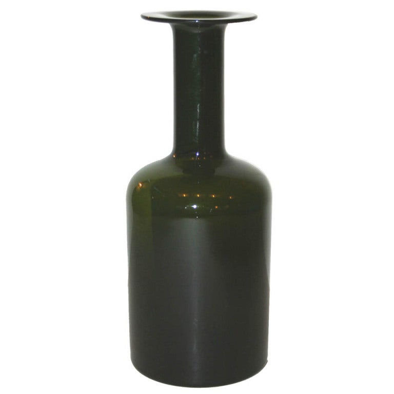 Kastrup Holmegaard "Gulvvase" Glass Bottle Vase at 1stdibs