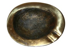 Ben Seibel Brass Ribbed Tray For Jenfredware