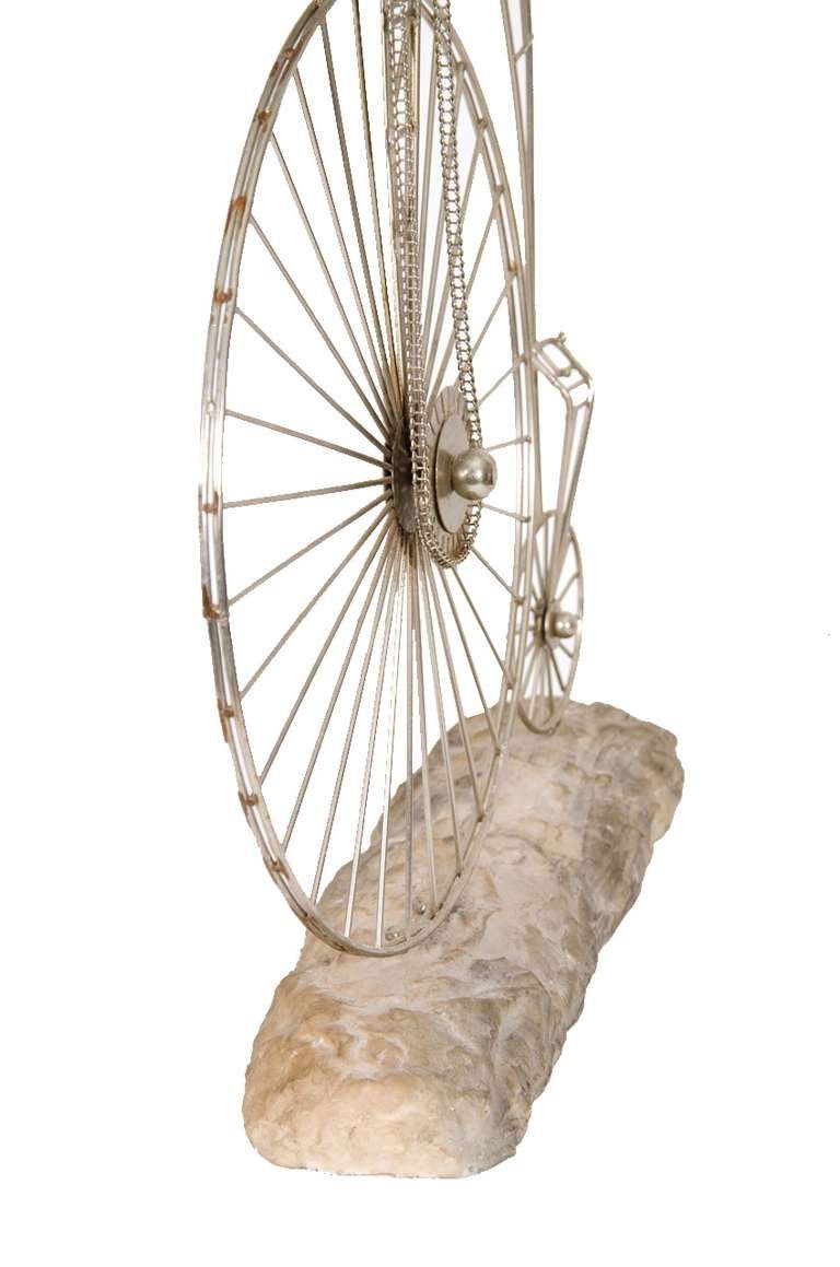 Metal Penny Farthing Bicycle Sculpture