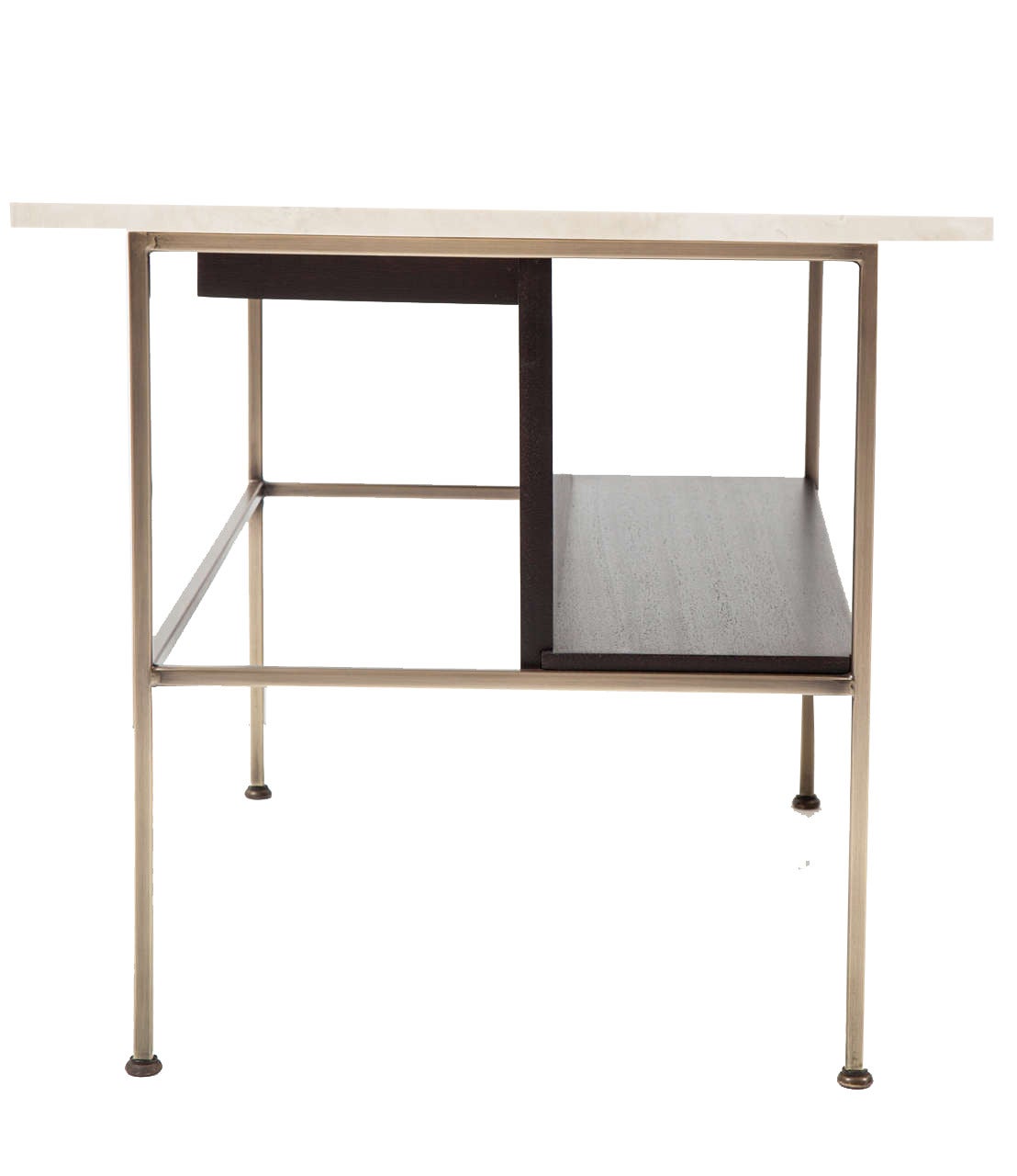 Bronze Paul McCobb 8702 Travertine-Top Tables for Directional