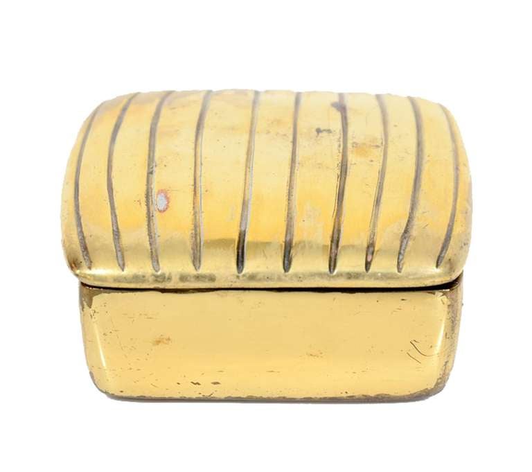 Ben Seibel Brass Ribbed Box for Jenfredware