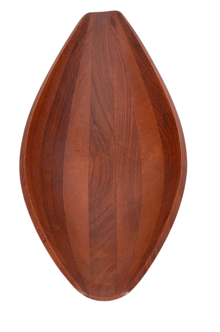 Jens Quistgaard Solid Teak Staved Bowl In Excellent Condition For Sale In New York, NY