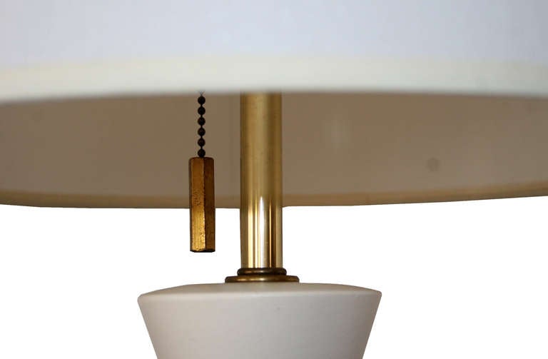 Mid-20th Century Gerald Thurston For Lightolier Tri Color Ceramic Lamps