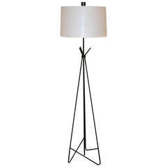 Sculptural 1950
s Iron Tripod Floor Lamp