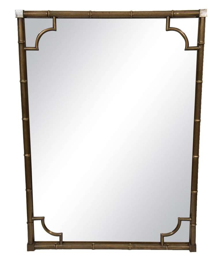 Mastercraft Brass Bamboo motif mirror circa 1970's.High quality brass construction with nice bronze like patina.