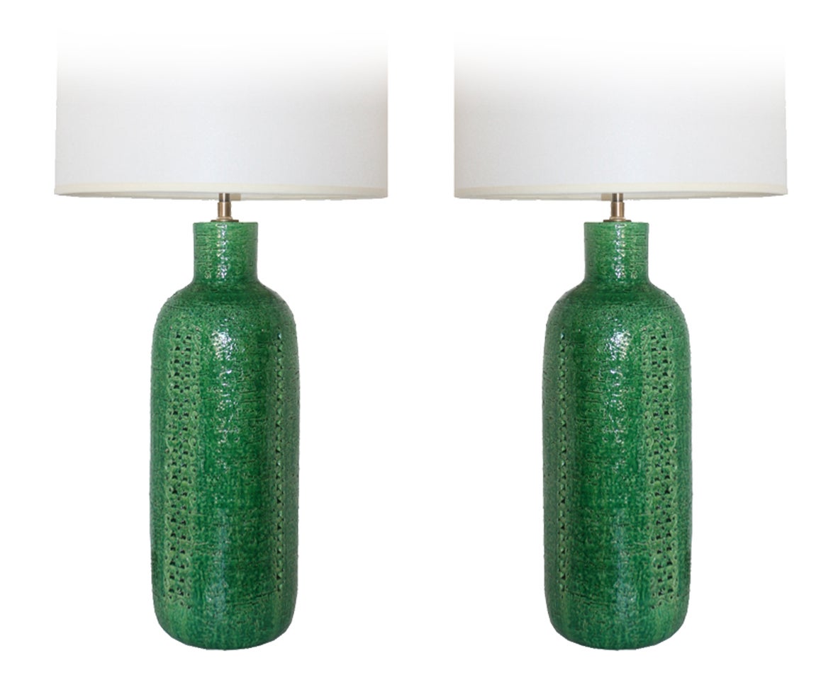 Pair of Bitossi Ceramic Table Lamps