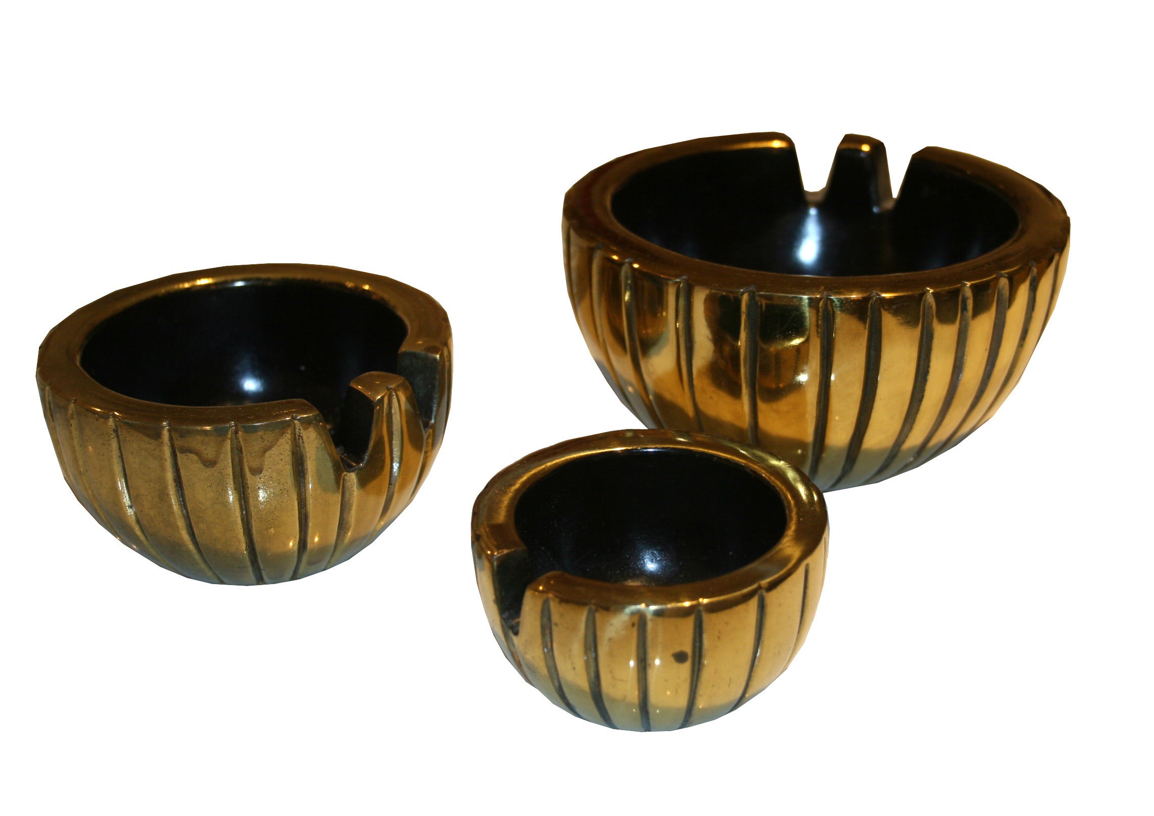 Ben Seibel for Jenfredware Set of Three Nesting Brass Bowls
