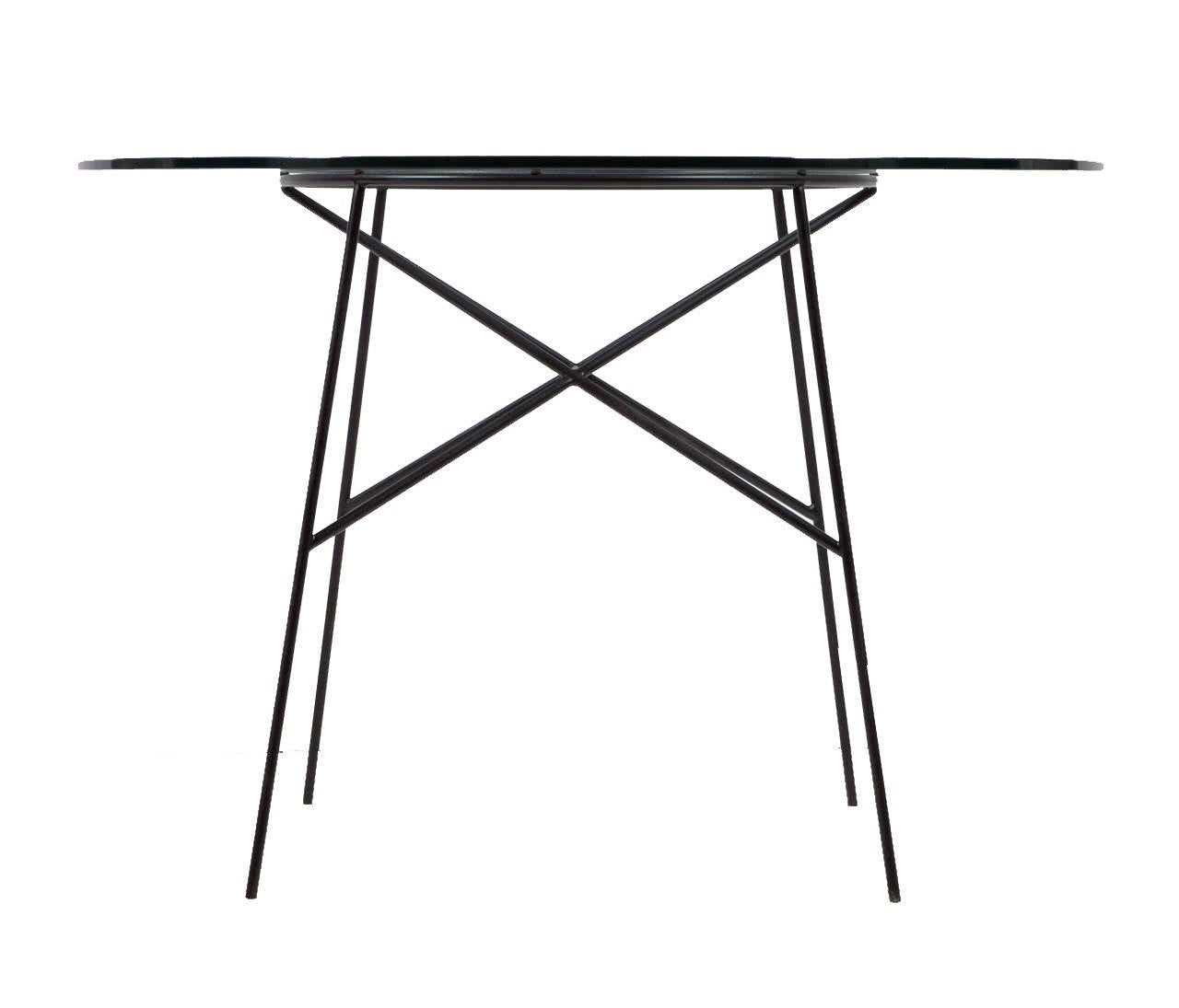 Contemporary Roy Wire Frame Iron Dining Table For Sale