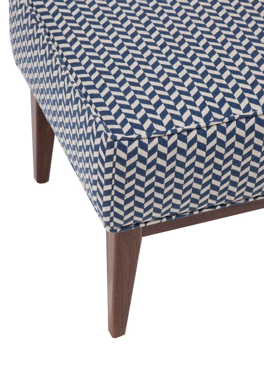 Cedric Walnut Frame Ottoman