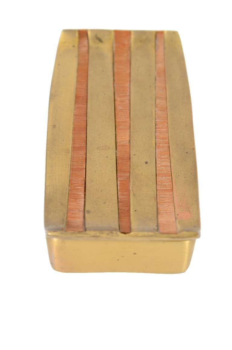 Mid-20th Century Ben Seibel For Jenfredware Brass Lidded Box