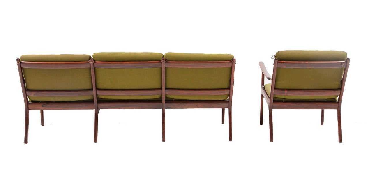 Ole Wanscher Rosewood Sofa and Chair Set