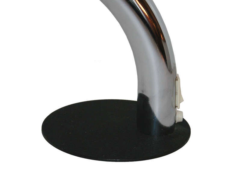 1950s Italian Chrome Desk Lamp for Raymor In Excellent Condition For Sale In New York, NY