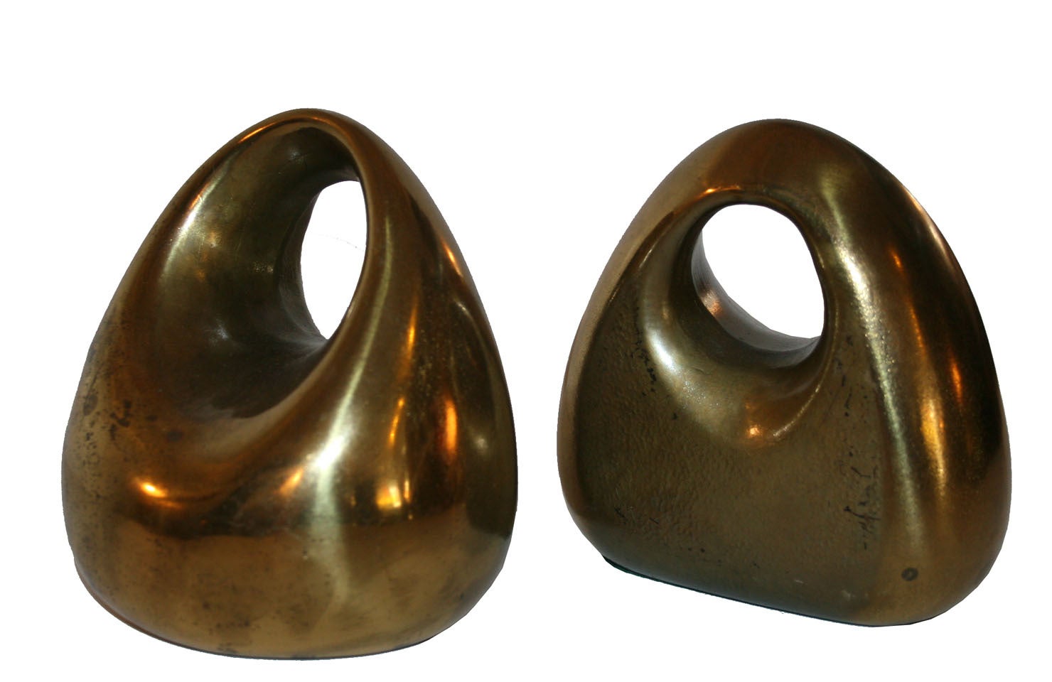 Ben Seibel For Jenfredware " Orb" Brass Bookends