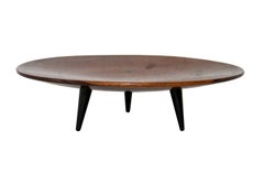 Modernist Rosewood Tray on Turned Ebony Feet