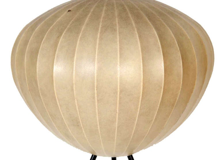 Iron 1950s Tripod Bubble Floor Lamp on Tripod Base For Sale