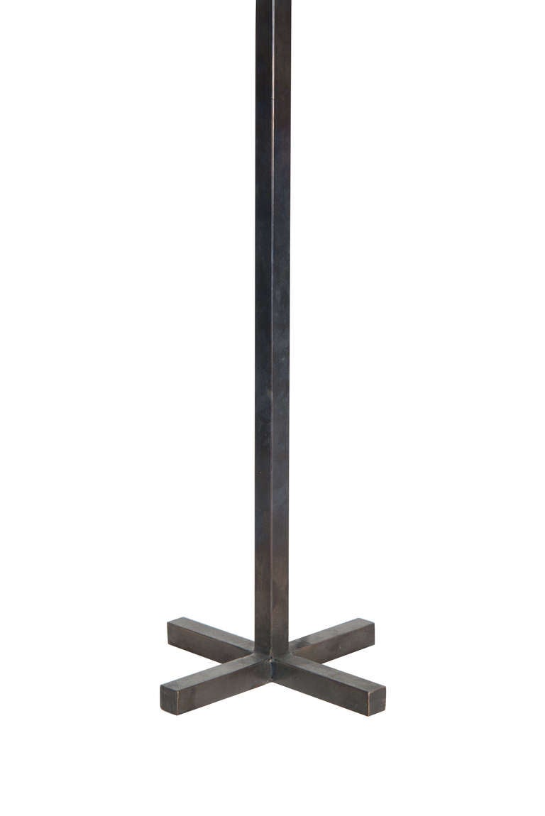 Newly made Mn Originals bronze table lamp with linen shade. Custom ordered with various solid brass finishes available.

Custom orders have a lead time of 10-12 weeks FOB NYC. Lead time contingent upon selection of finishes, approval of shop