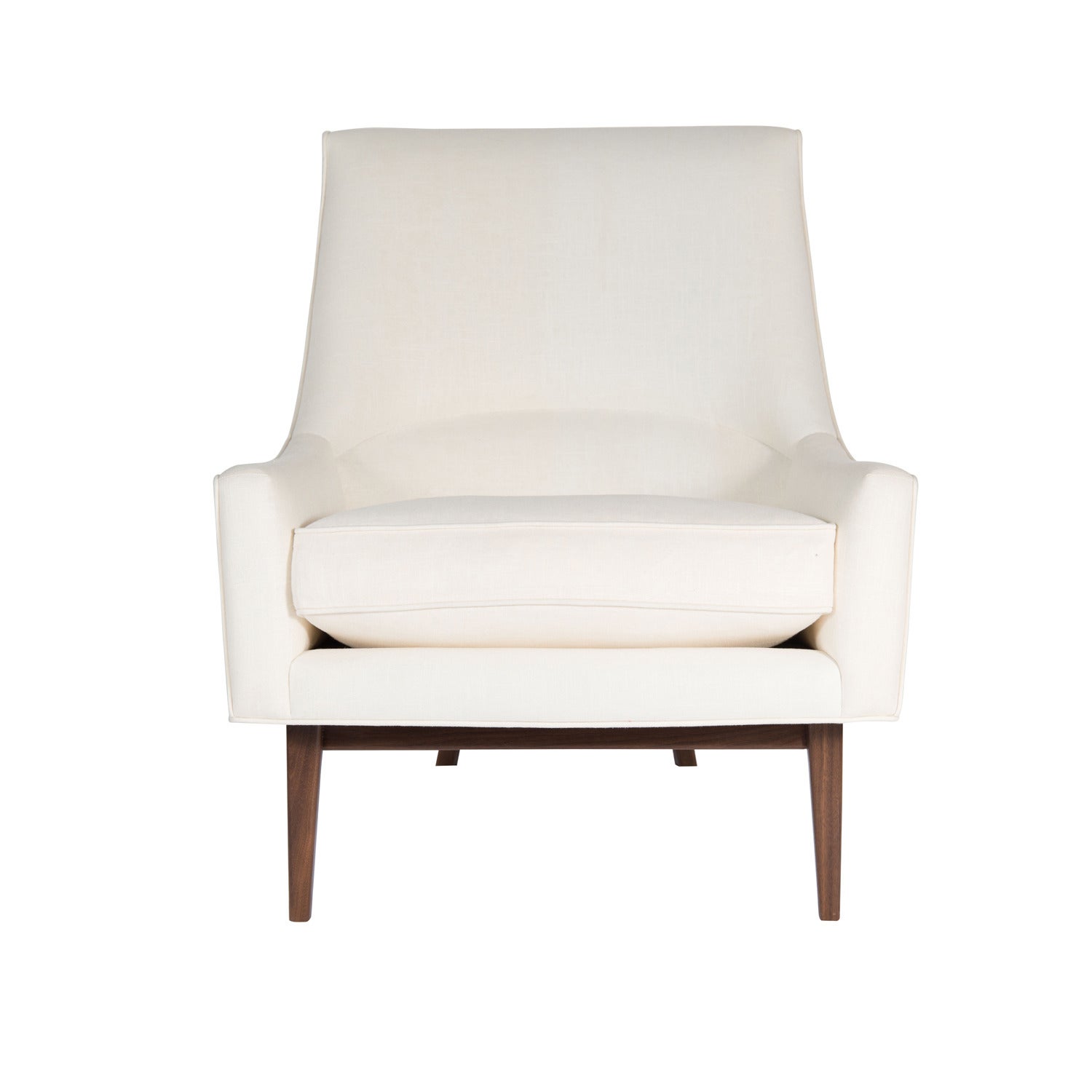 Cedrick Walnut Base Lounge Chair For Sale