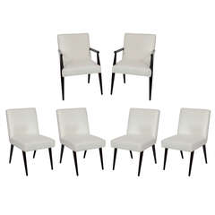 Retro T.H. Robsjohn-Gibbings Set of Six Dining Chairs