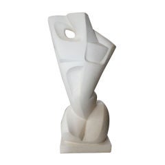 Frederick Weinberg Cubist Plaster Sculpture circa 1955