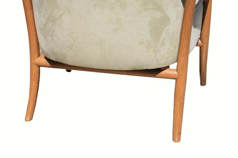 T.H. Robsjohn-Gibbings Solid Walnut Armchair For Sale 5