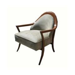 T.H.Robsjohn Gibbings Solid Walnut Arm Chair 11