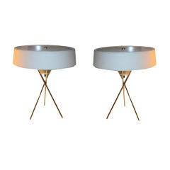 Gerald Thurston For Lightolier Tripod Lamps