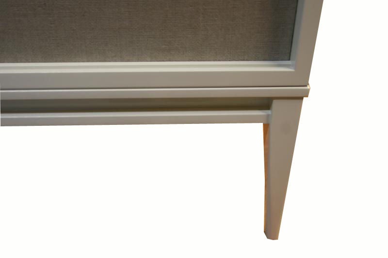 Bishop Lacquered Linen Door Console In Excellent Condition For Sale In New York, NY