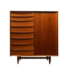 Vintage Danish Modern Teak Armoire by Falster Ca. 1960