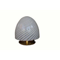 1960's Murano Blown Glass Dome Table Lamp
