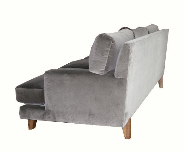 Contemporary Alexander Walnut Base Sofa For Sale