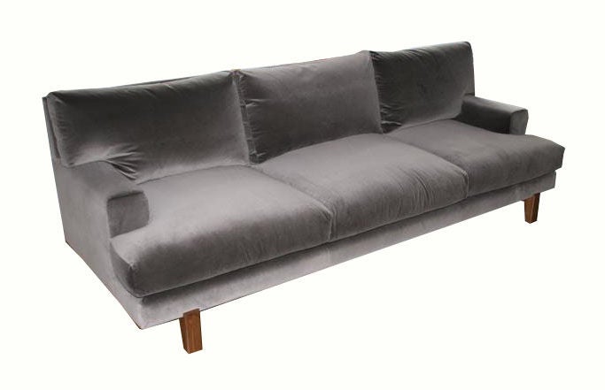 Hardwood Alexander Walnut Base Sofa For Sale