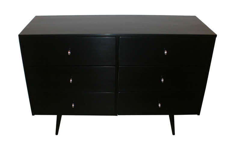 Lacquered Paul McCobb Planner Group Six-Drawer Dresser For Sale