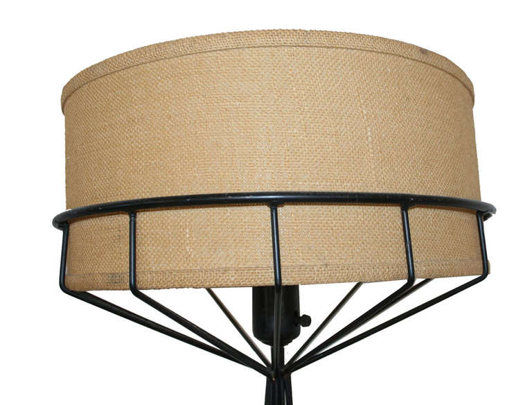 Iron Frame Floor Lamp by Tony Paul for Elton In Excellent Condition In New York, NY