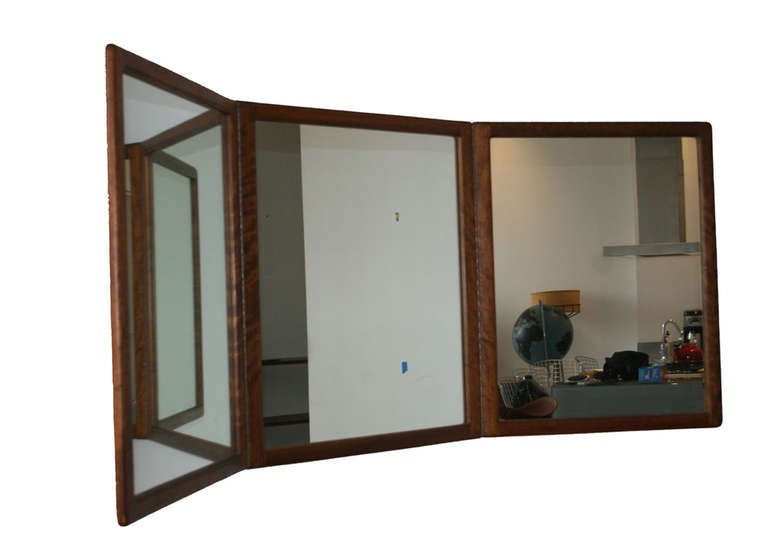 Custom Triptych Mirror in Sedua by Gerald McCabe 1