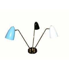1950
s Ben Seibel for Raymor  3 Arm Tri-Color Table Lamp