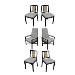 Edward Wormley for Dunbar set of 6 Dining Chairs