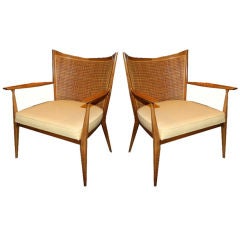 Paul McCobb for Directional Caned back Club Chairs