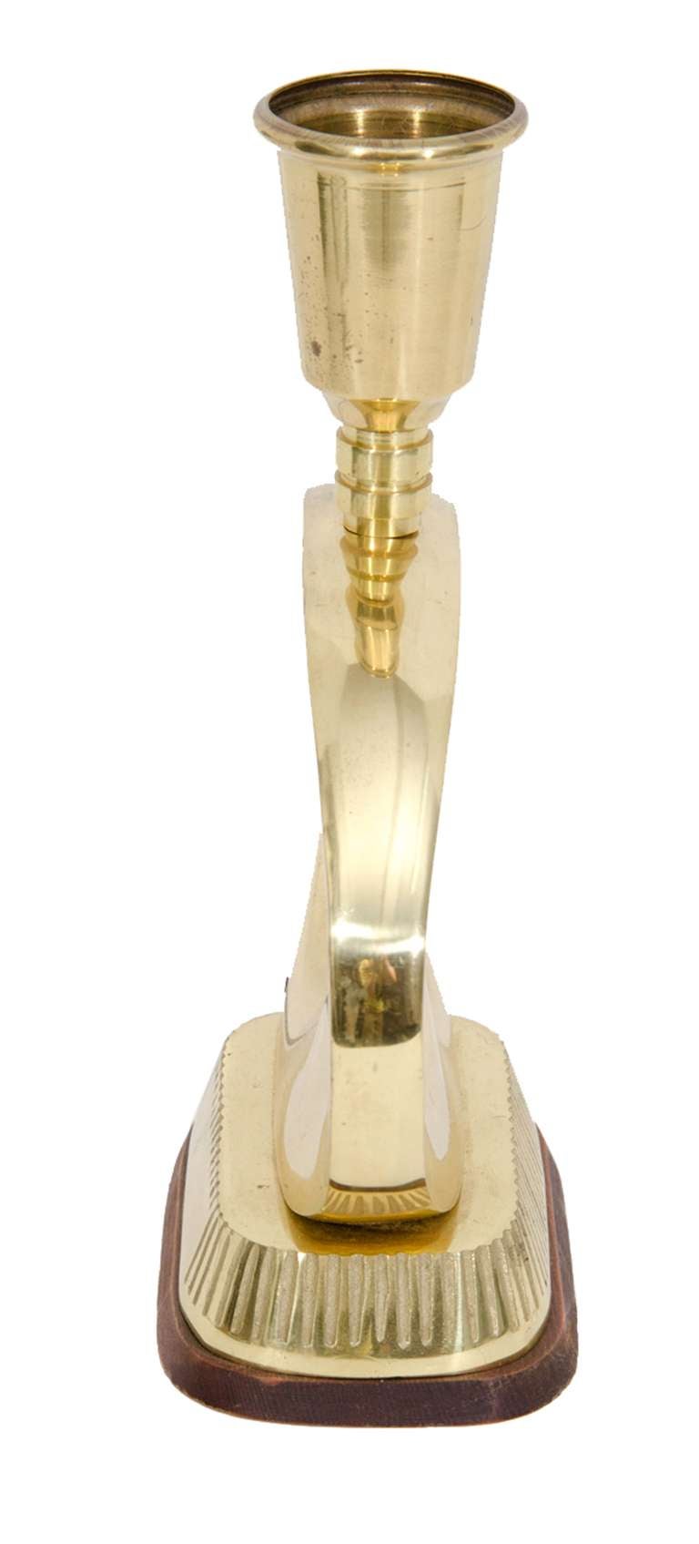 MidCentury Polished Brass Sculptural Fish Table Lamp at 1stdibs