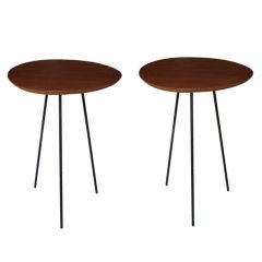 1950
s Mahoghany and Iron Tripod Tables