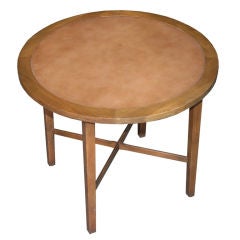 Paul McCobb Perimeter Group Leather Top Side Table
