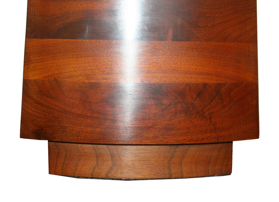 American Solid Walnut Table Lamp, circa 1970 For Sale