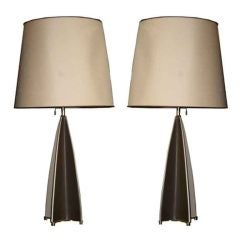 Gerald Thurston For Lightolier Harlequin Ceramic Lamps