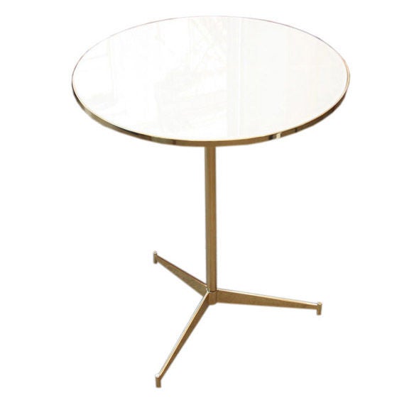Phillipe Tripod Milk Glass Table In Excellent Condition For Sale In New York, NY