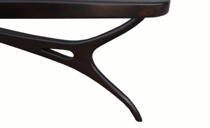 M/n custom sculptural handmade solid mahogany coffee table after a 1960s Brazilian design. Contact us for information on coffee table.

Custom orders have a lead time of 10-12 weeks FOB NYC. Lead time contingent upon selection of finishes,