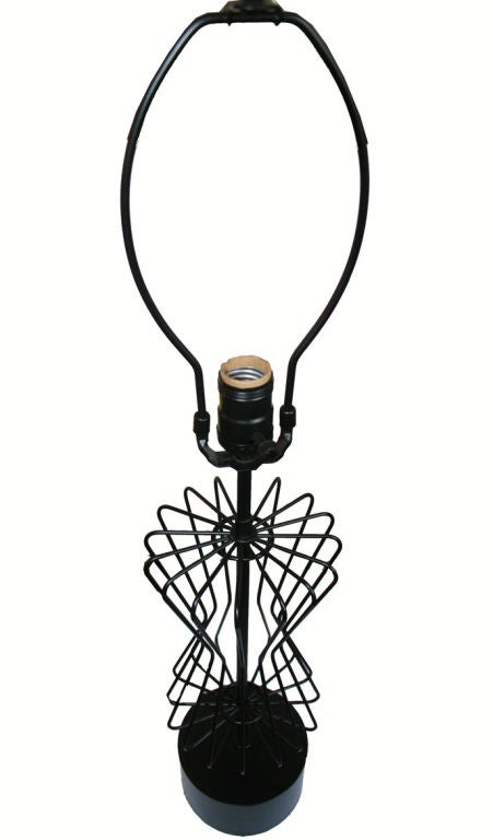 American Tony Paul Wire Frame Table Lamp