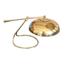 1950's Brass Domed Adjustable Desk Lamp