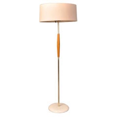 Gerald Thurston for Lightolier Walnut Sleeve Floor Lamp