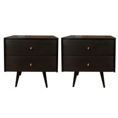 Vintage Paul McCobb Planner Group 2 Drawer Night Stands